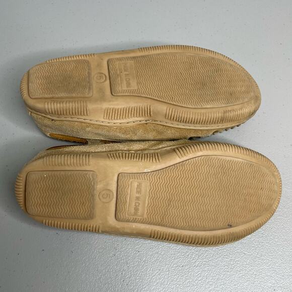 Youth 5 Minnie‎ Tonka Minnetonka Slipper Rubber Sole House Shoe Slide On Unisex - Picture 7 of 7